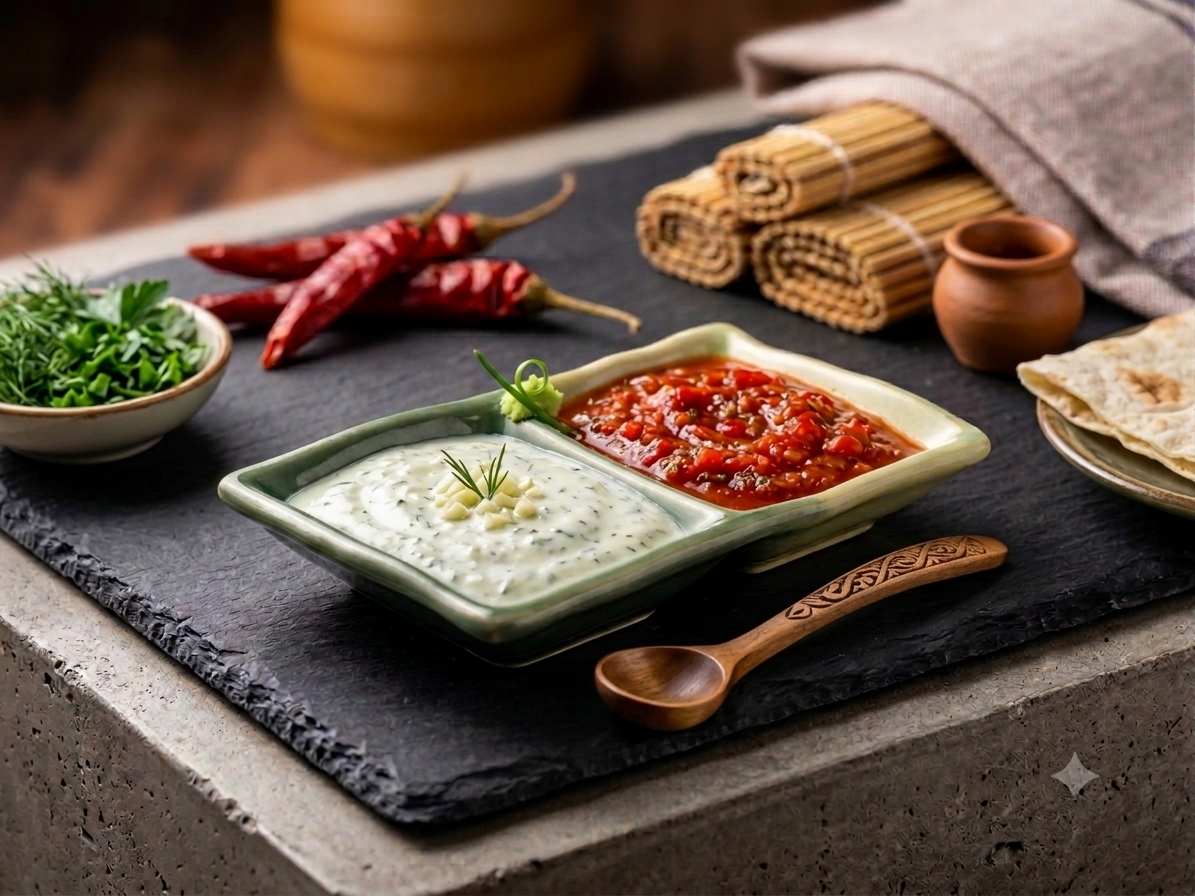 Սոուսնիցա կերամիկական ուղղ․ 13.3*9.1*2․2սմ 2տեղ կանաչ ու դեղին RE2296-5-FEJ-H1243